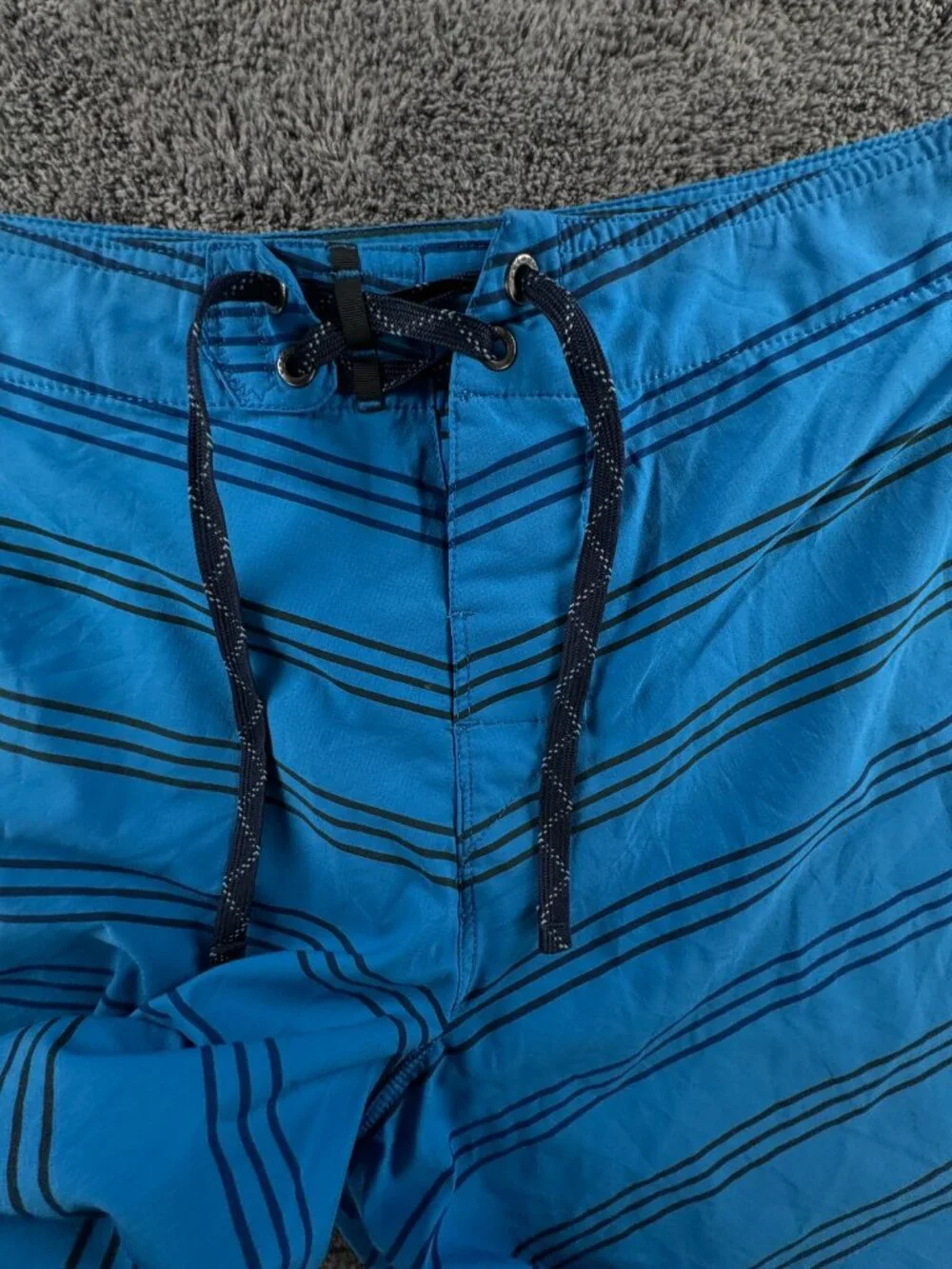 Patagonia Swim Trunk Men Board Shorts Adult Swimming Size 30 Blue Striped String